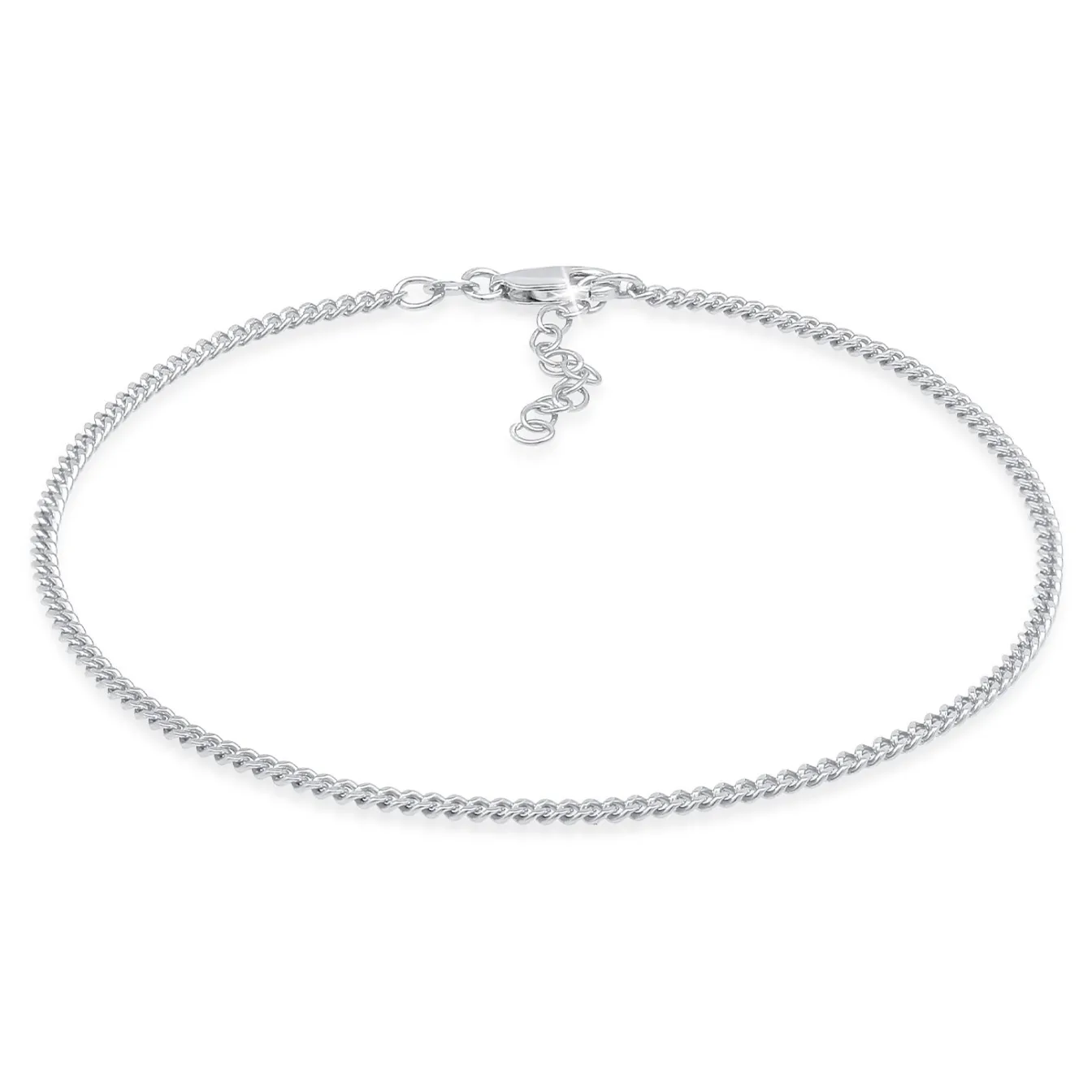 Elli "Fußkettchen Panzerglieder< Fußschmuck|Silber