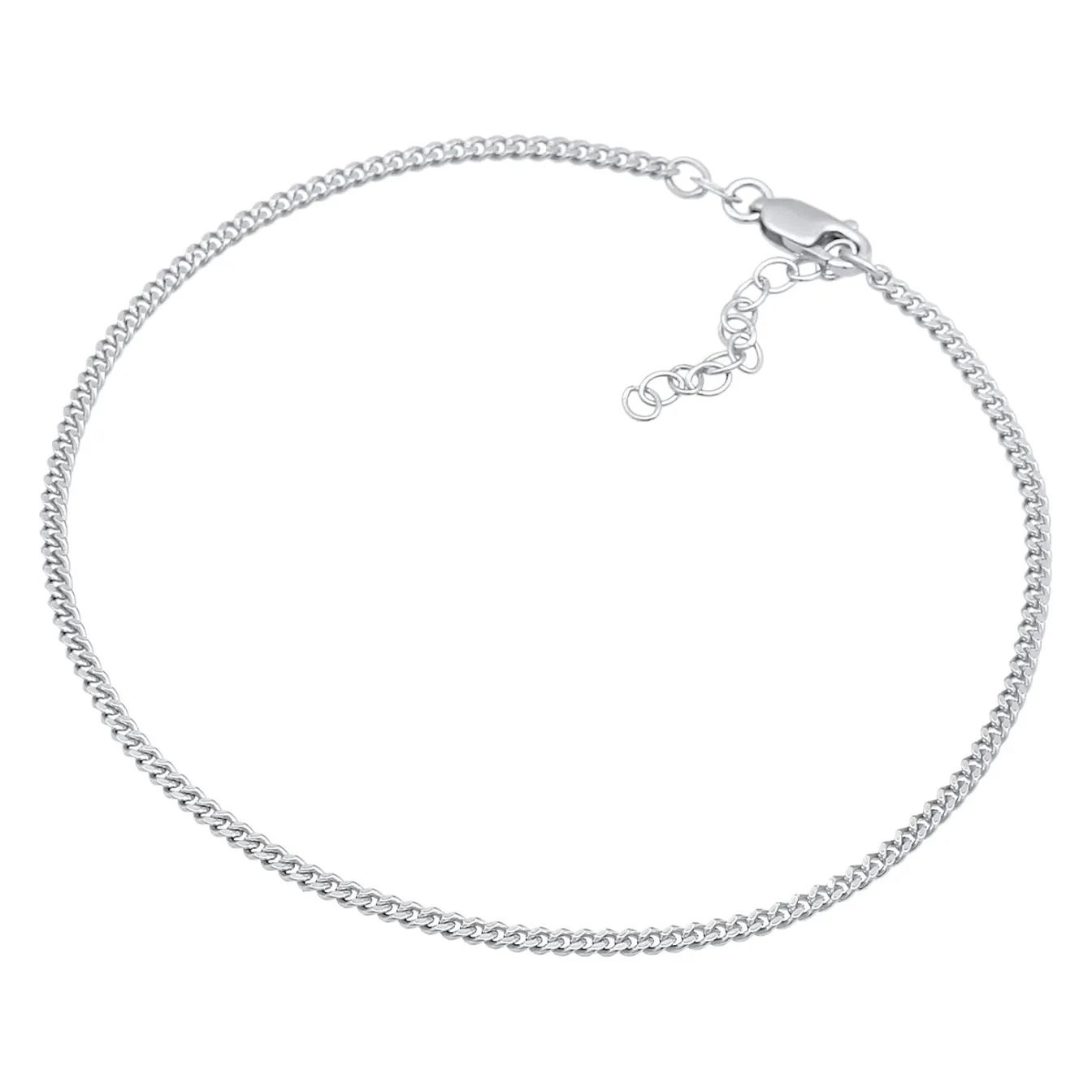 Elli "Fußkettchen Panzerglieder< Fußschmuck|Silber