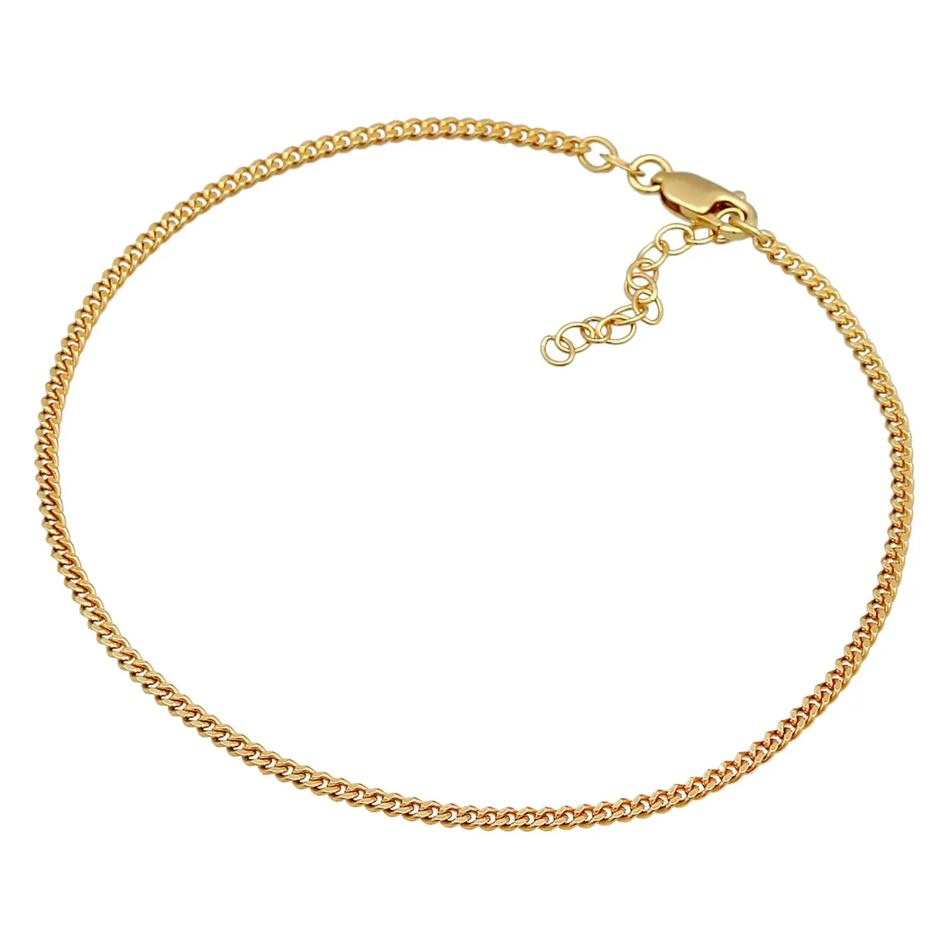Elli "Fußkettchen Panzerglieder< Fußschmuck|Silber