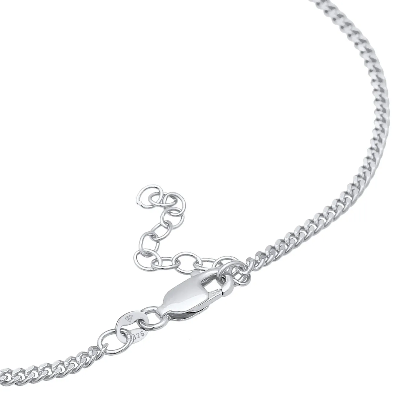 Elli "Fußkettchen Panzerglieder< Fußschmuck|Silber