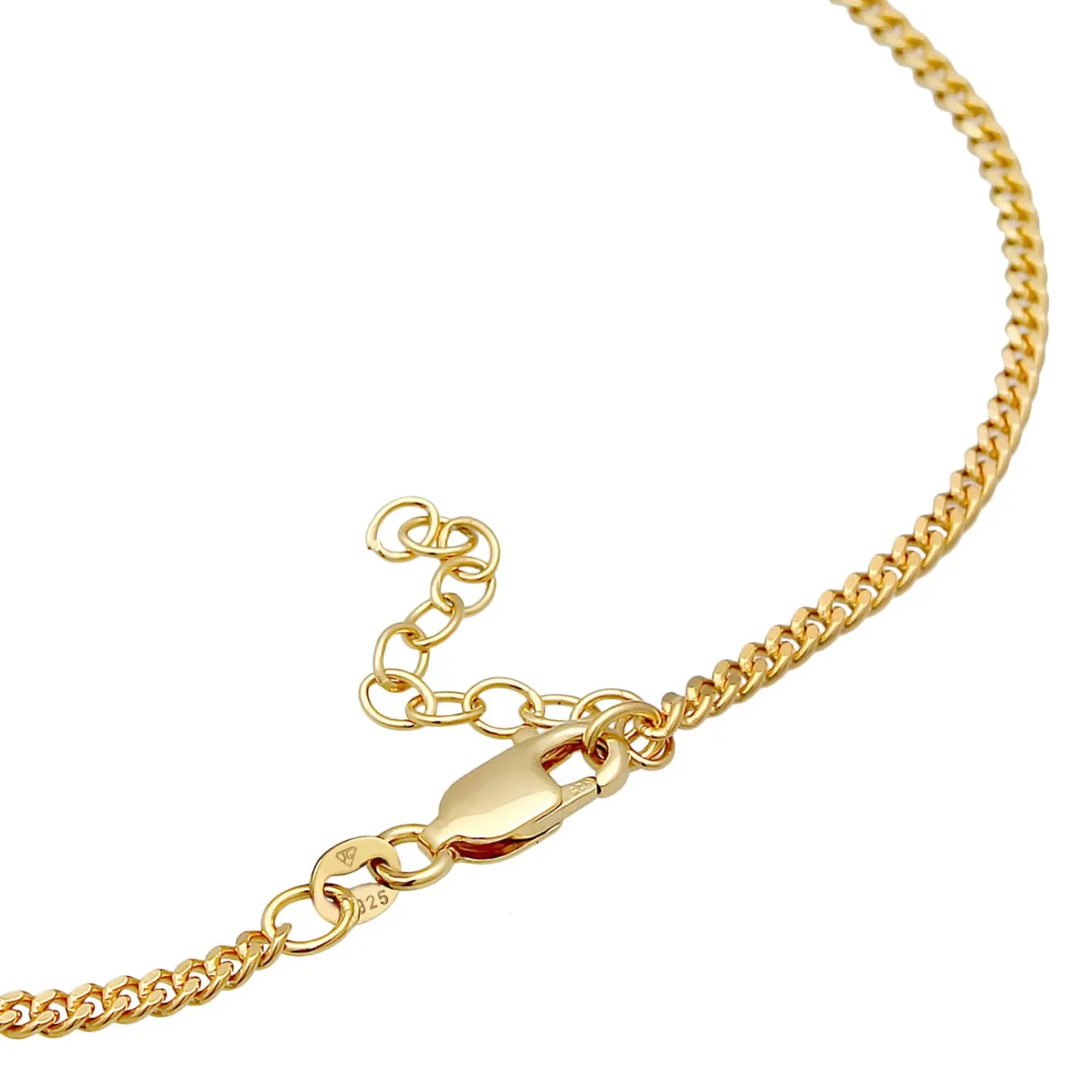 Elli "Fußkettchen Panzerglieder< Fußschmuck|Silber