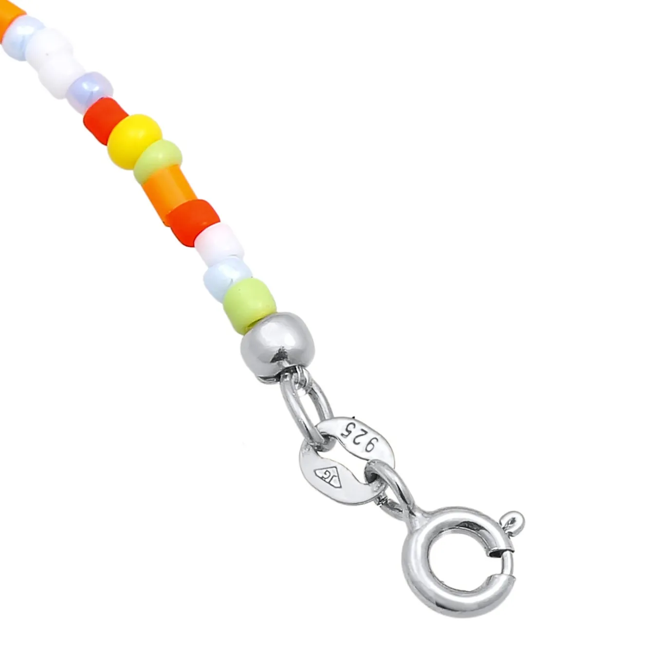 Elli "Fußkettchen Peace Beads< Fußschmuck|Silber