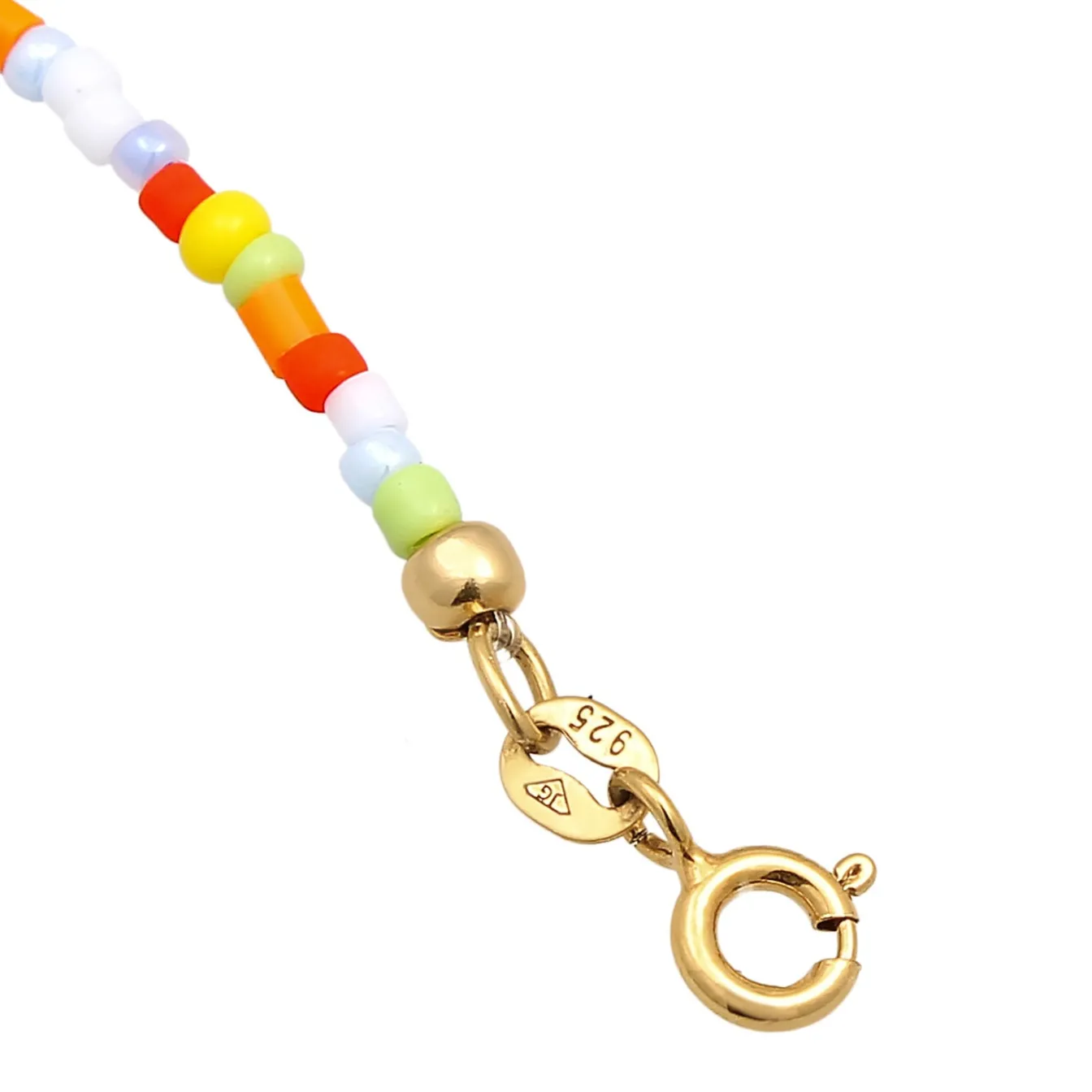 Elli "Fußkettchen Peace Beads< Fußschmuck|Silber