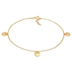 Elli "Fußkettchen Plättchen Geo< Fußschmuck|Silber