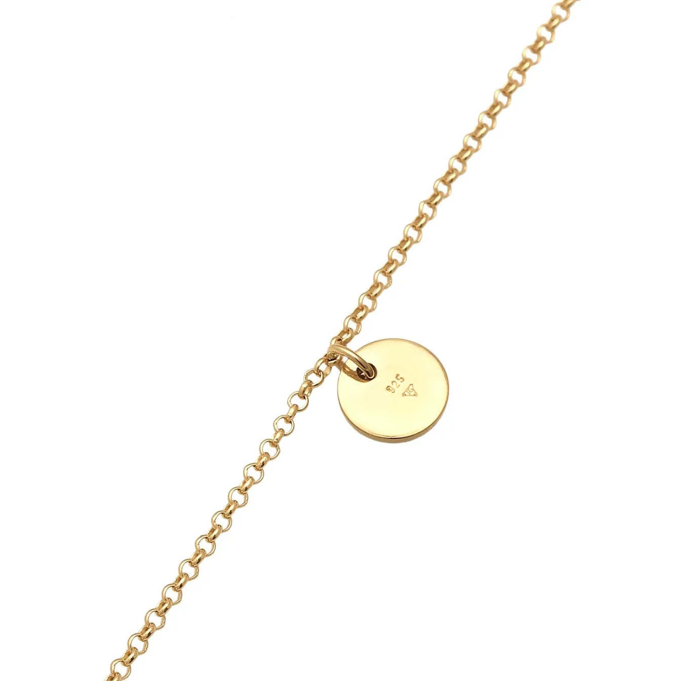 Elli "Fußkettchen Plättchen Geo< Fußschmuck|Silber