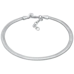 Elli "Fußkettchen Schlagenkette< Fußschmuck|Silber