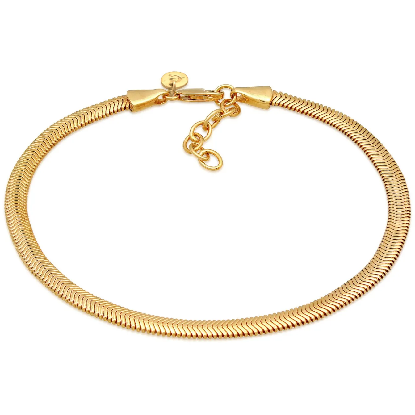 Elli "Fußkettchen Schlagenkette< Fußschmuck|Silber