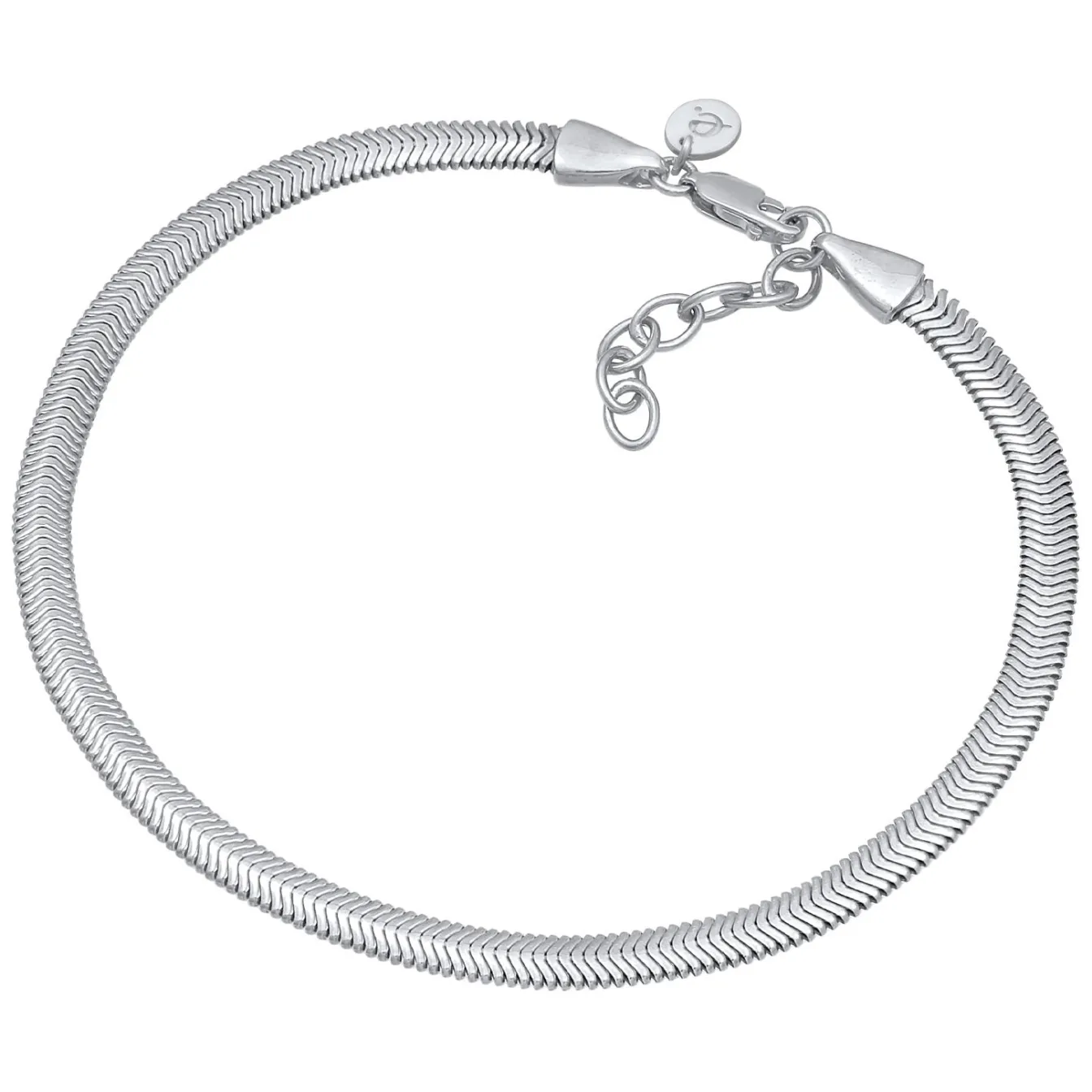 Elli "Fußkettchen Schlagenkette< Fußschmuck|Silber