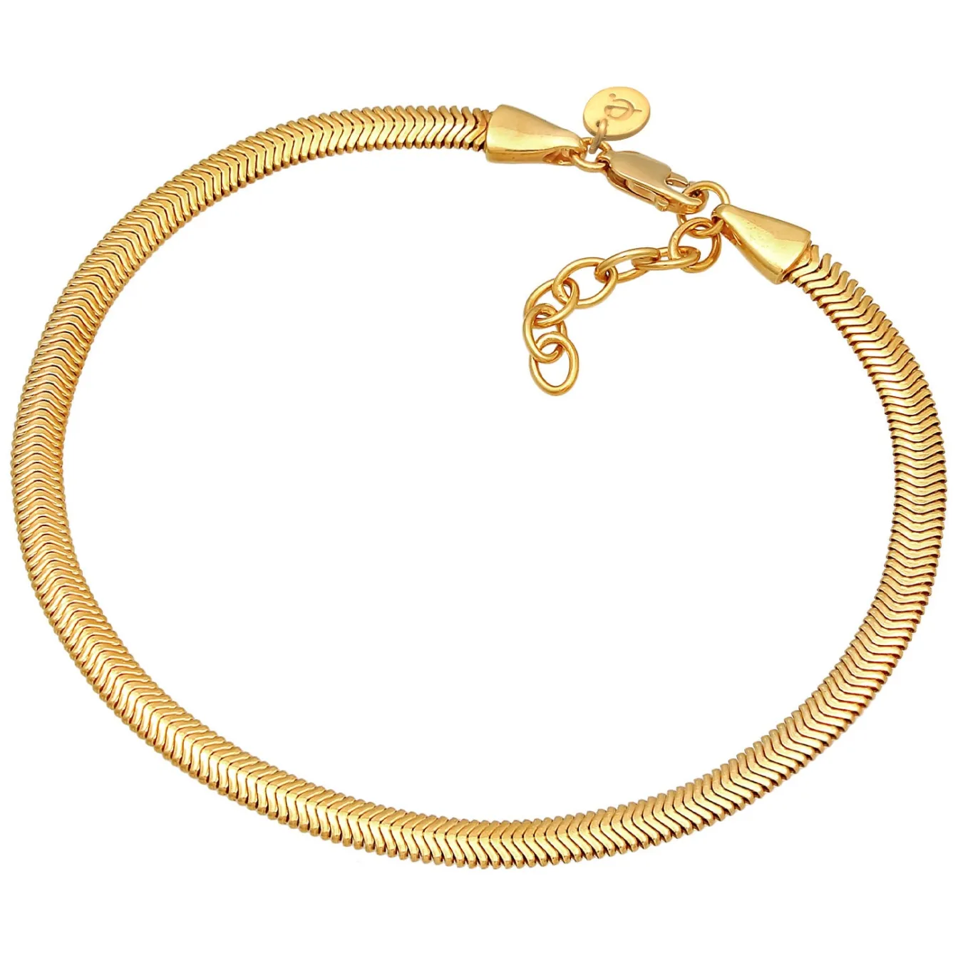 Elli "Fußkettchen Schlagenkette< Fußschmuck|Silber