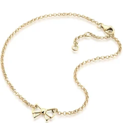 Elli "Fußkettchen Schleife< Vergoldet|Symbol-schmuck