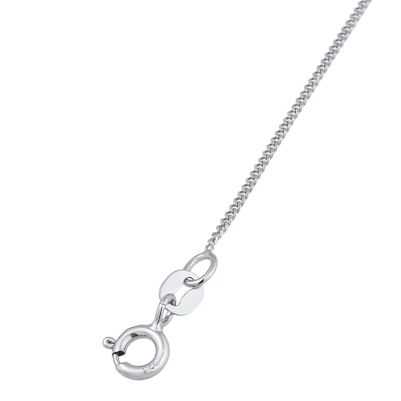 Elli "Fußkettchen Solitär Anhänger | Mondstein (Weiß)< Fußschmuck|Silber