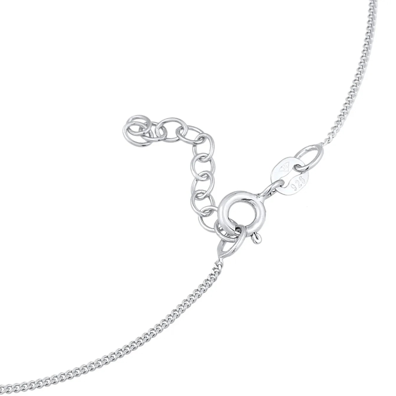 Elli "Fußkettchen Solitär Anhänger | Mondstein (Weiß)< Fußschmuck|Silber