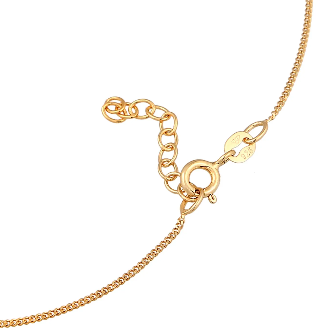 Elli "Fußkettchen Solitär Anhänger | Mondstein (Weiß)< Fußschmuck|Silber