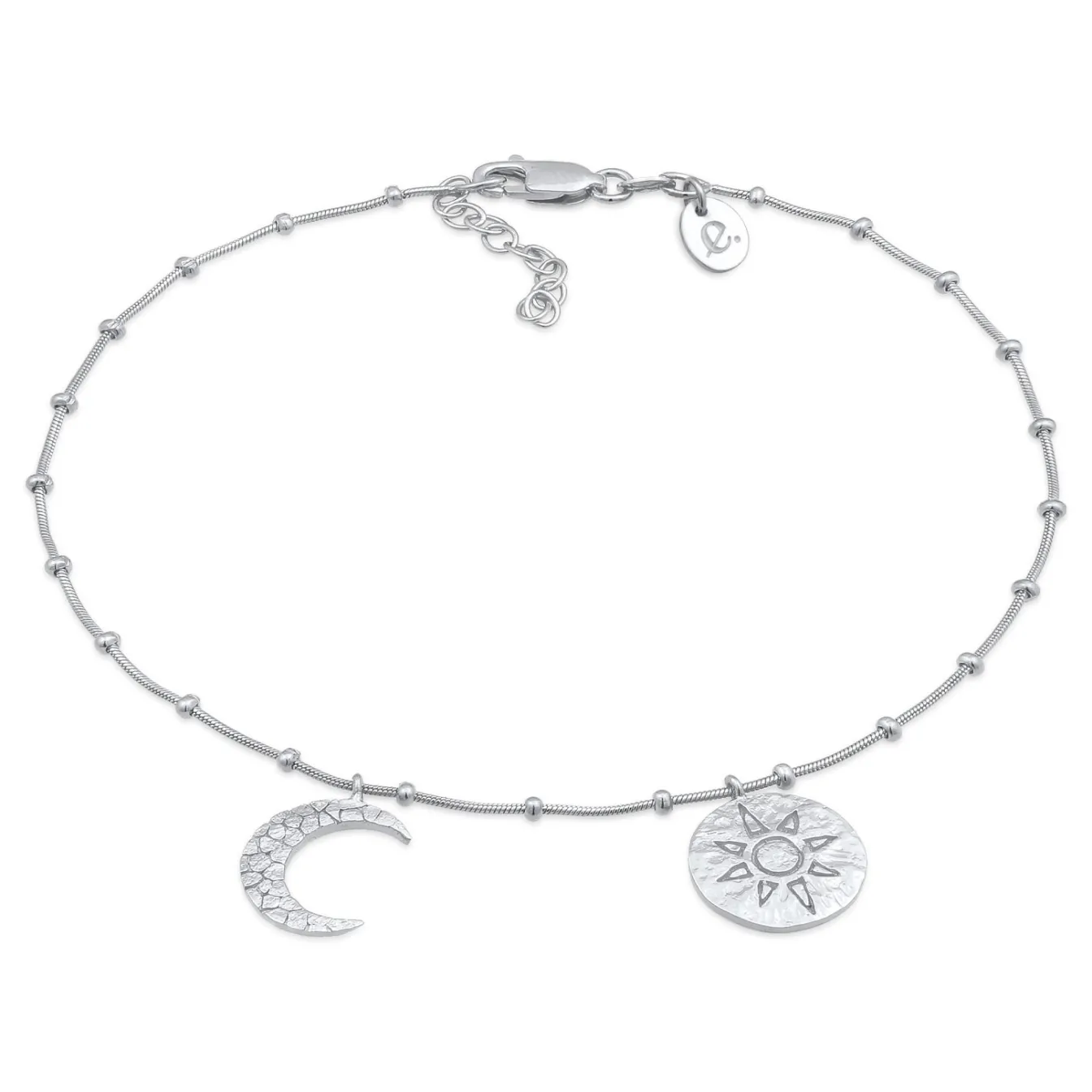 Elli "Fußkettchen Sonne Mond< Symbol-schmuck|Fußschmuck