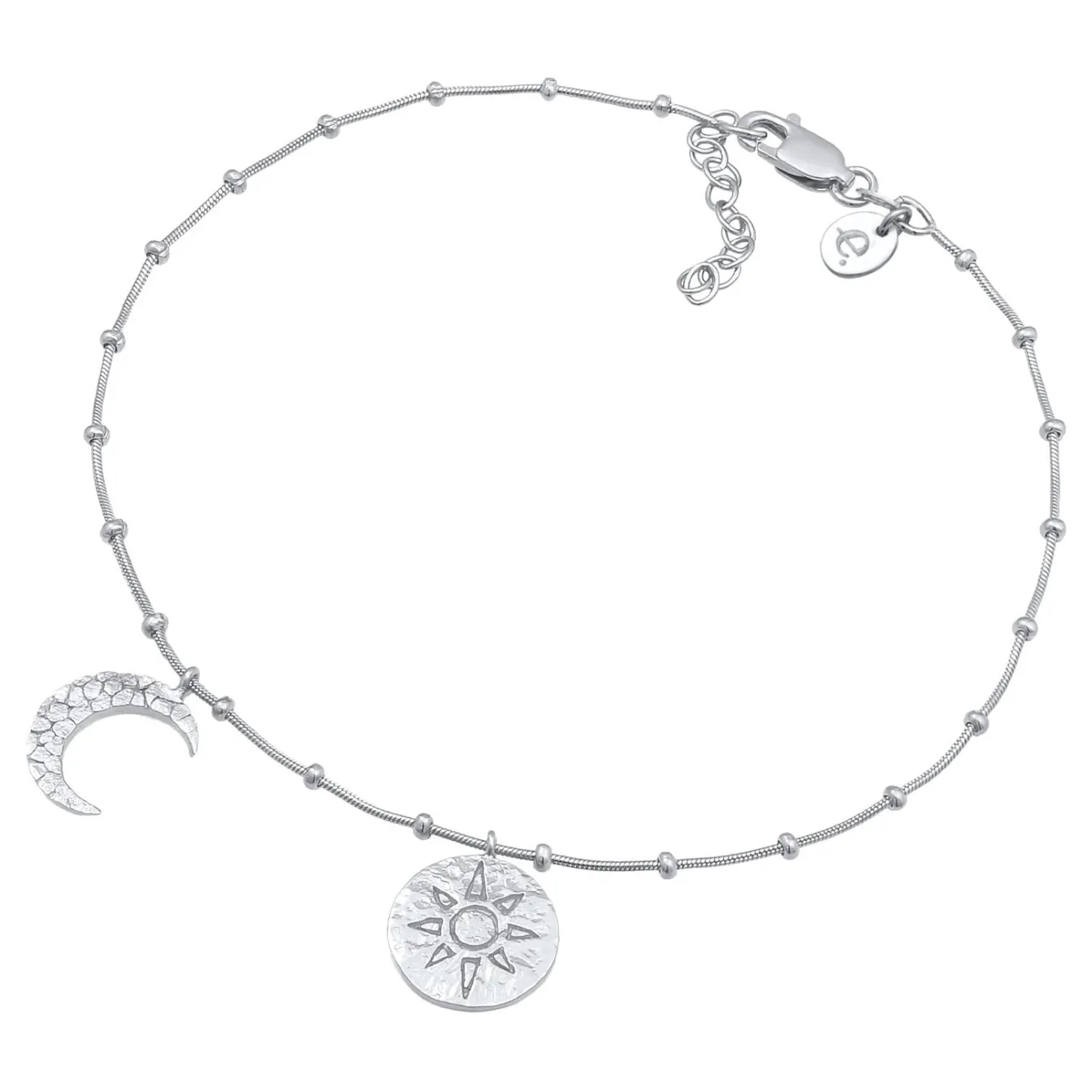 Elli "Fußkettchen Sonne Mond< Symbol-schmuck|Fußschmuck