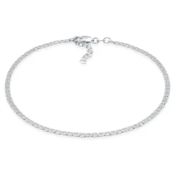 Elli "Fußkettchen Stäbchen-Panzerkette< Fußschmuck|Silber