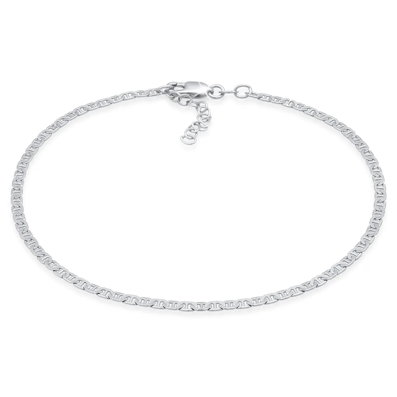 Elli "Fußkettchen Stäbchen-Panzerkette< Fußschmuck|Silber