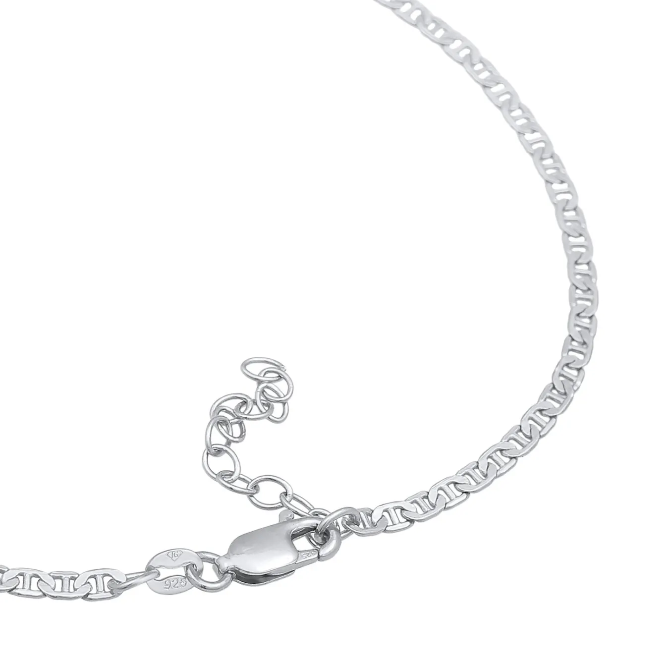 Elli "Fußkettchen Stäbchen-Panzerkette< Fußschmuck|Silber
