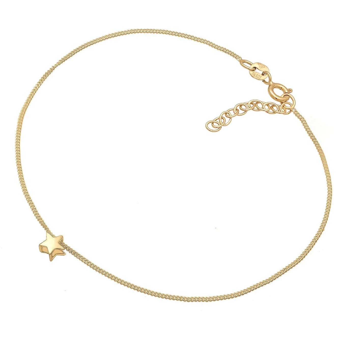 Elli "Fußkettchen Stern< Fußschmuck|Vergoldet