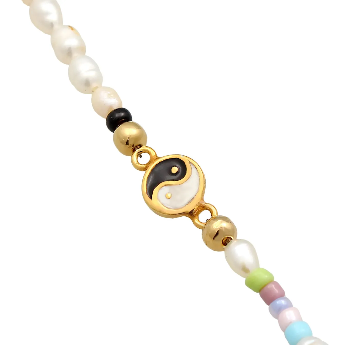 Elli "Fußkettchen Yin & Yang Herz< Symbol-schmuck|Herz-schmuck