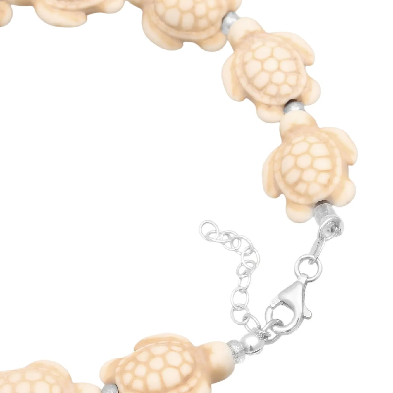 Elli "Fußkette Schildkröte | Synth. Howlith< Edelsteine|Fußschmuck