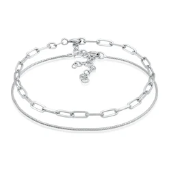 Elli "Glieder- & Schlangenarmband 2er Set< Armbänder|Vergoldet