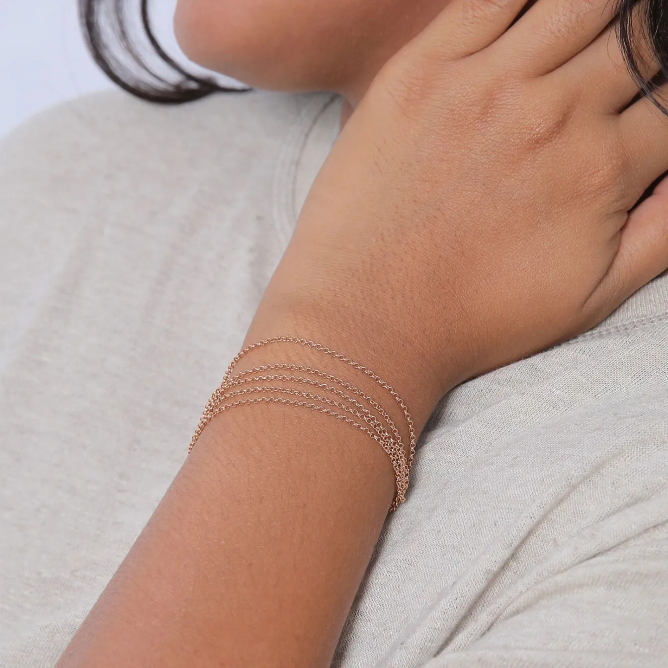 Elli "Gliederarmband< Roségold|Vergoldet