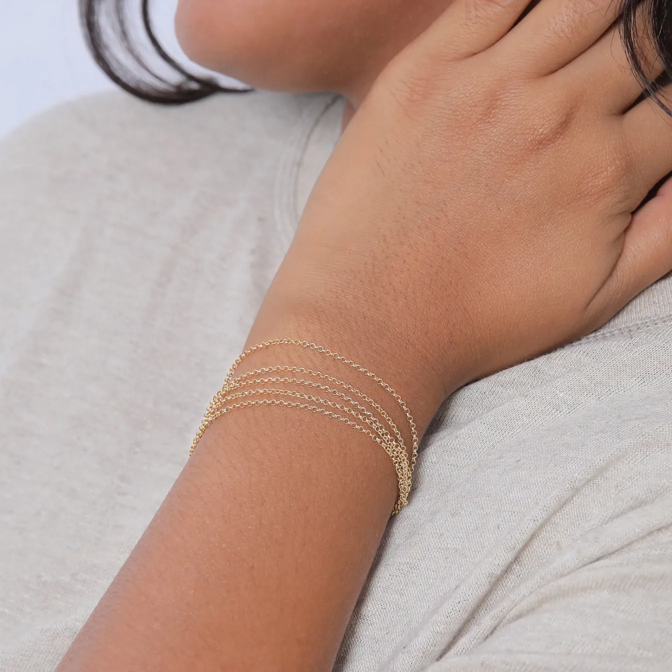 Elli "Gliederarmband< Roségold|Vergoldet