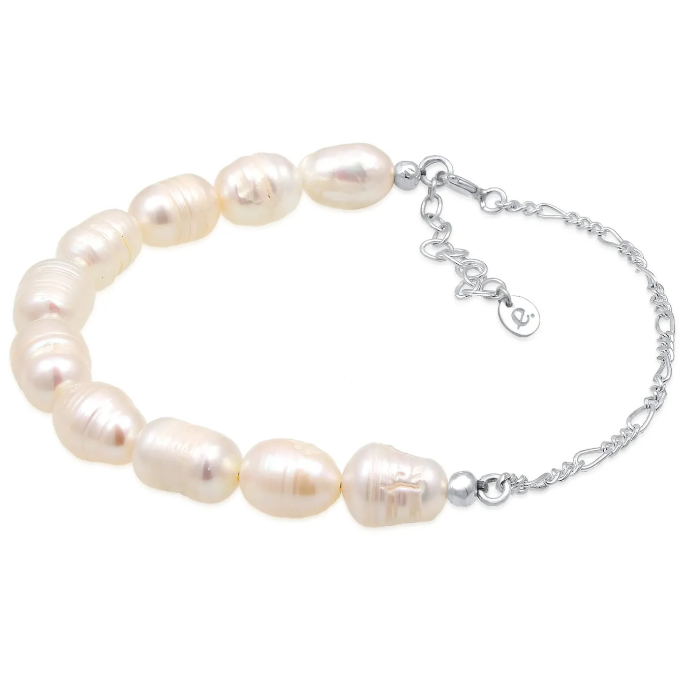 Elli "Glieder-Armband | Süßwasserperlen< Hochzeit|Perlen