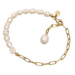 Elli "Glieder-Armband Barock | Süßwasserzuchtperlen< Vergoldet|Perlen