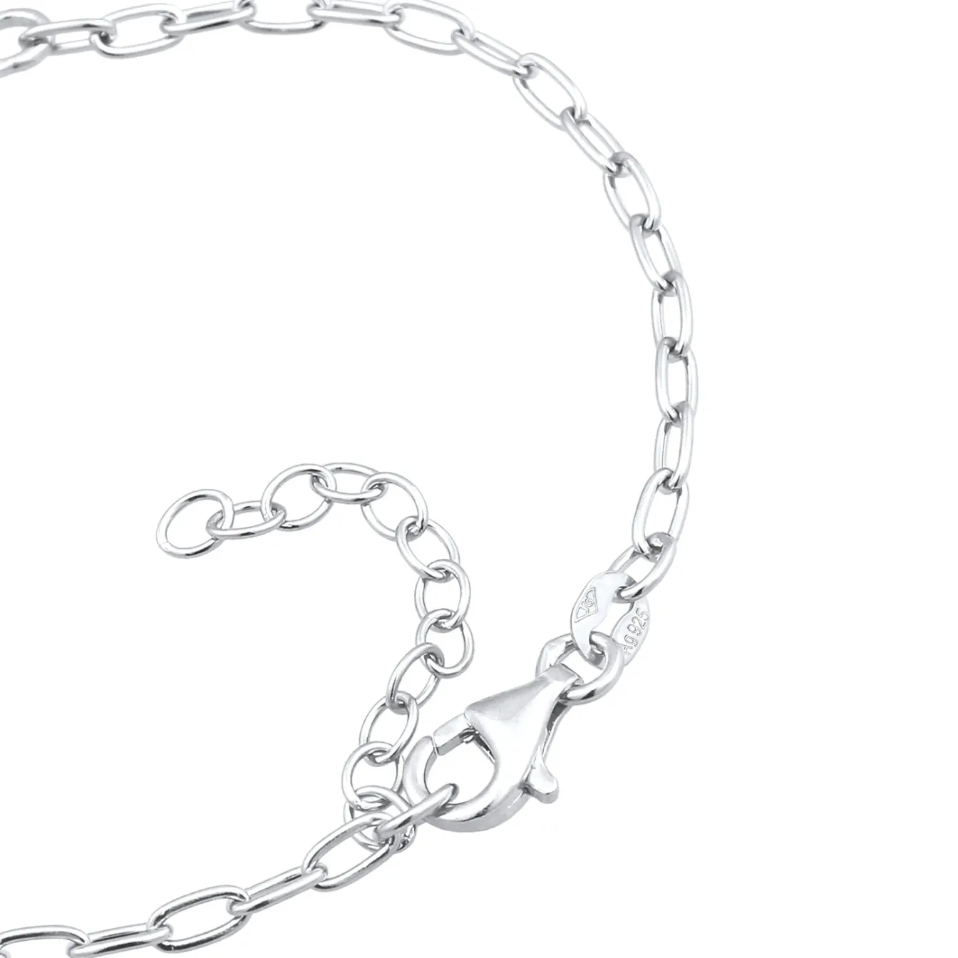 Elli "Glieder-Armband Herz Infinity | Glas Kristalle (Weiß)< Vergoldet|Symbol-schmuck