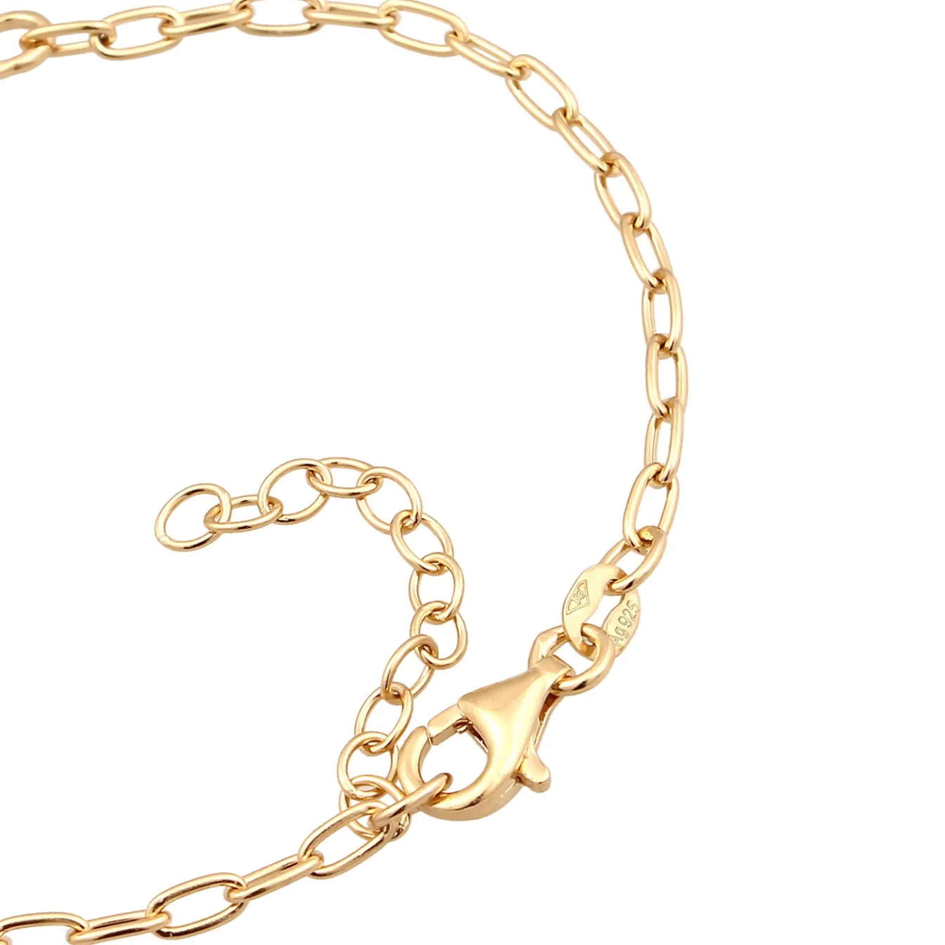 Elli "Glieder-Armband Herz Infinity | Glas Kristalle (Weiß)< Vergoldet|Symbol-schmuck
