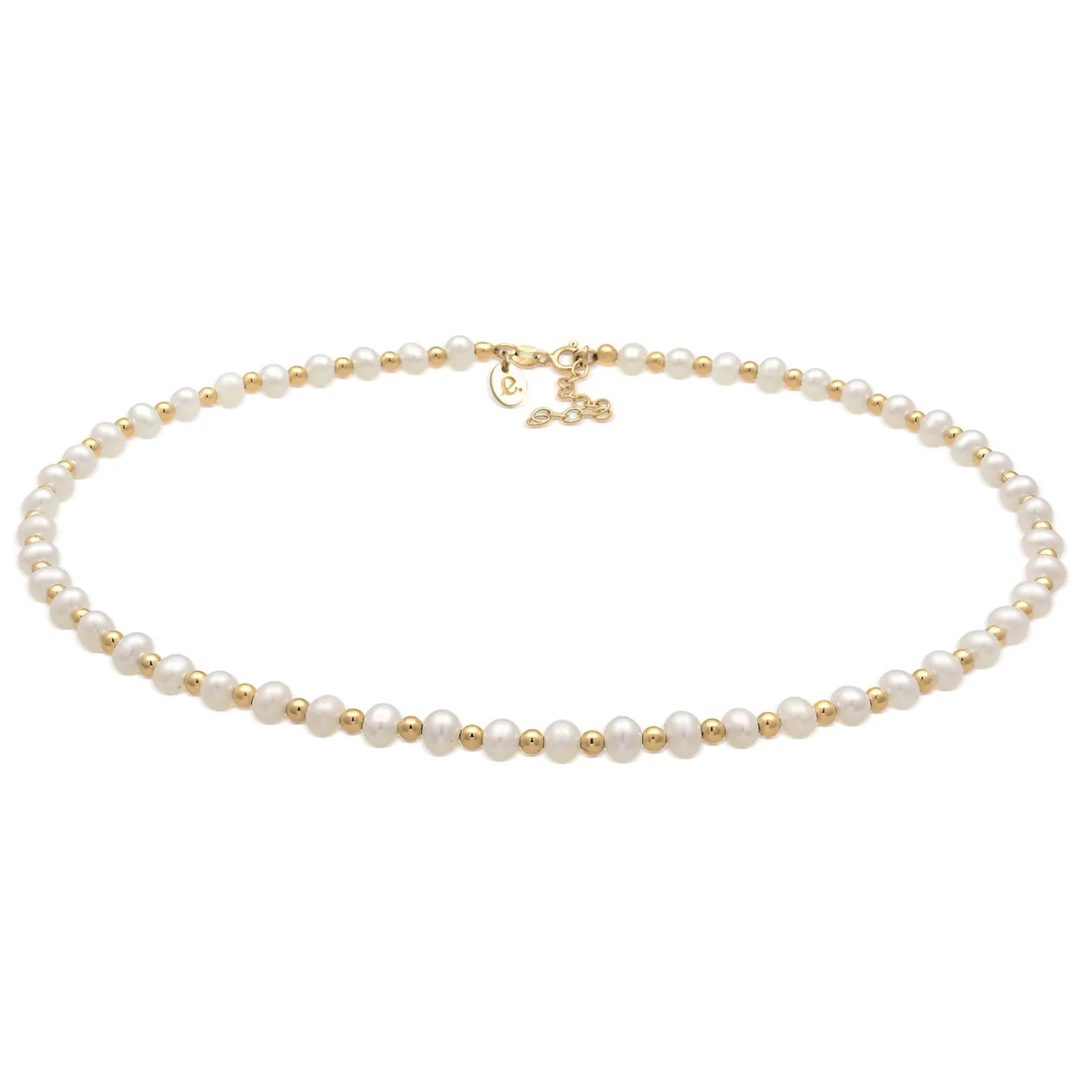 Elli "Glieder-Choker | Süßwasserzuchtperle< Perlen|Halsketten