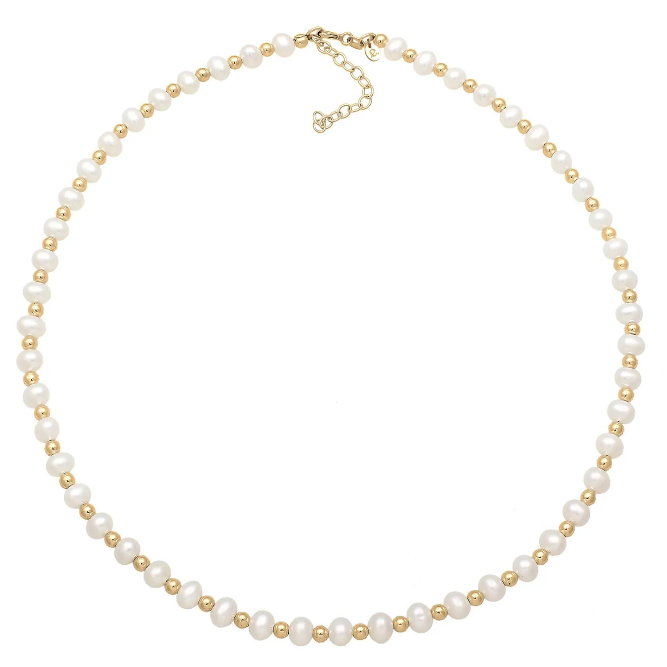 Elli "Glieder-Choker | Süßwasserzuchtperle< Perlen|Halsketten