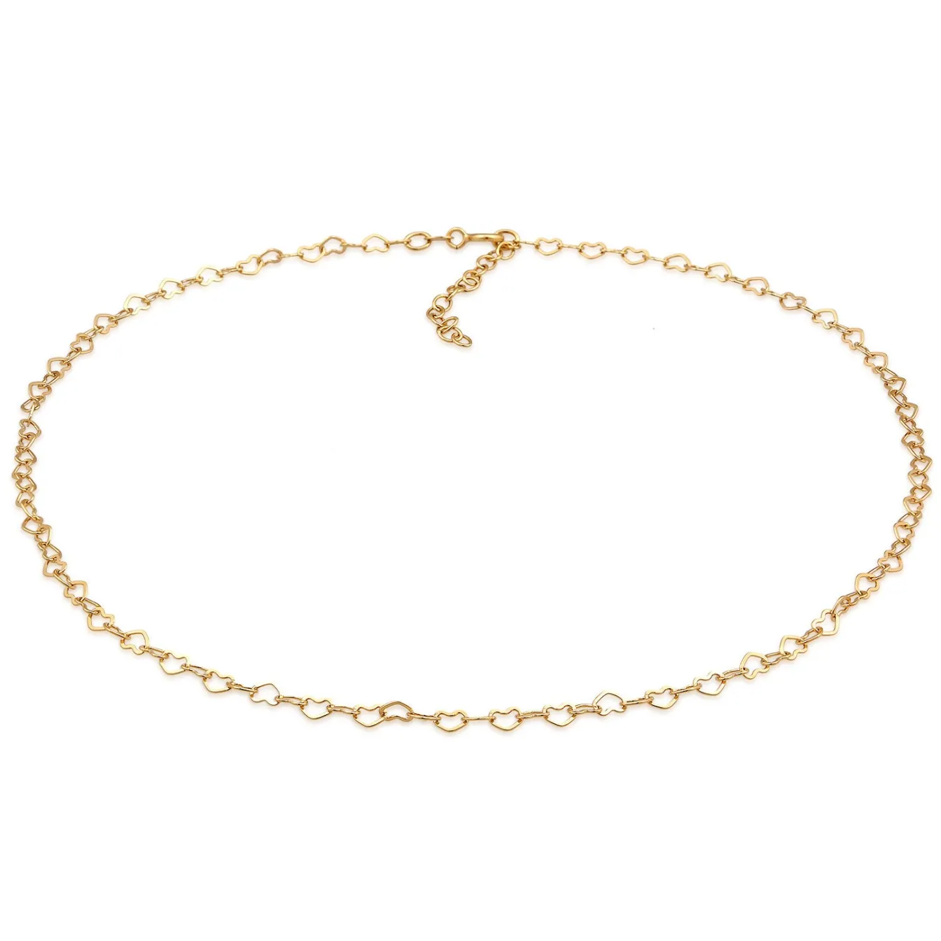Elli "Glieder-Choker Herz< Vergoldet|Symbol-schmuck