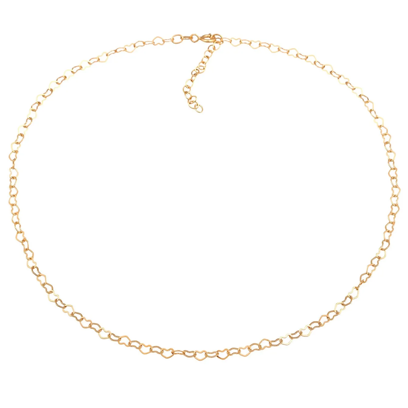 Elli "Glieder-Choker Herz< Vergoldet|Symbol-schmuck