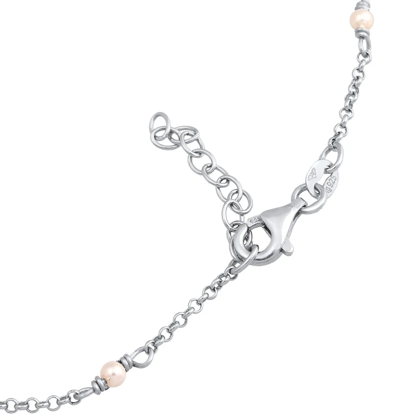 Elli "Glieder-Fußkettchen | Muschelkernperlen< Vergoldet|Fußschmuck