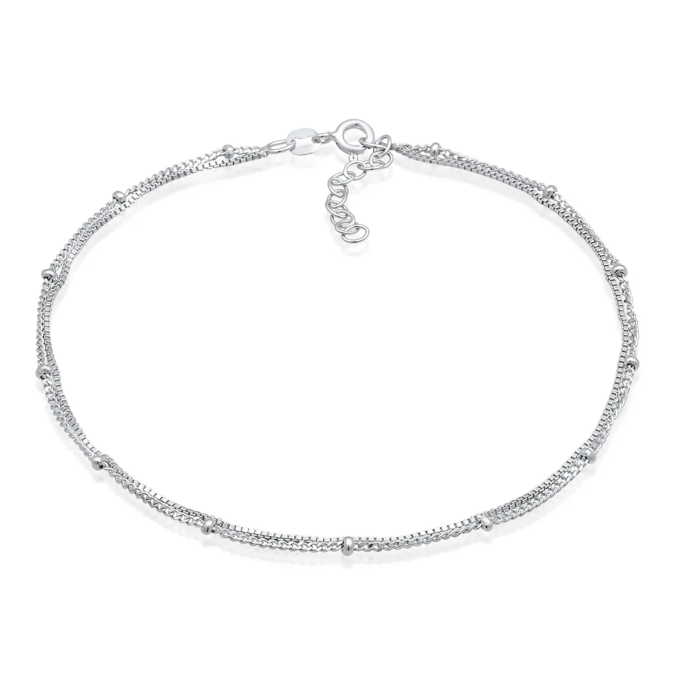Elli "Glieder-Fußkettchen Kugeln< Fußschmuck|Silber