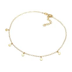 Elli "Glieder-Fußkettchen Plättchen< Fußschmuck|Vergoldet