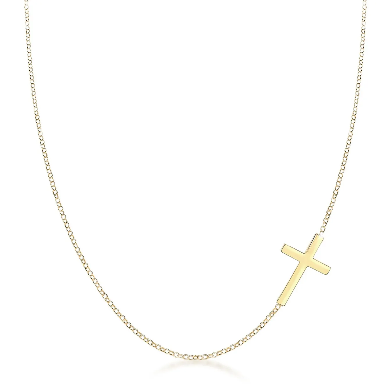 Elli "Glieder-Halskette Kreuz< Roségold|Symbol-schmuck
