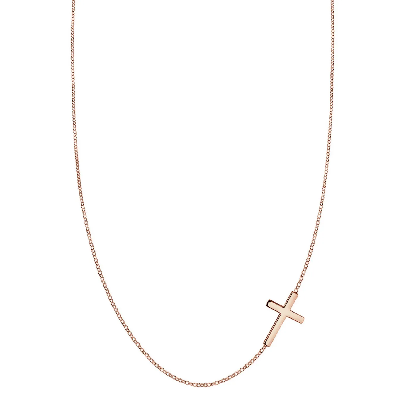 Elli "Glieder-Halskette Kreuz< Roségold|Symbol-schmuck