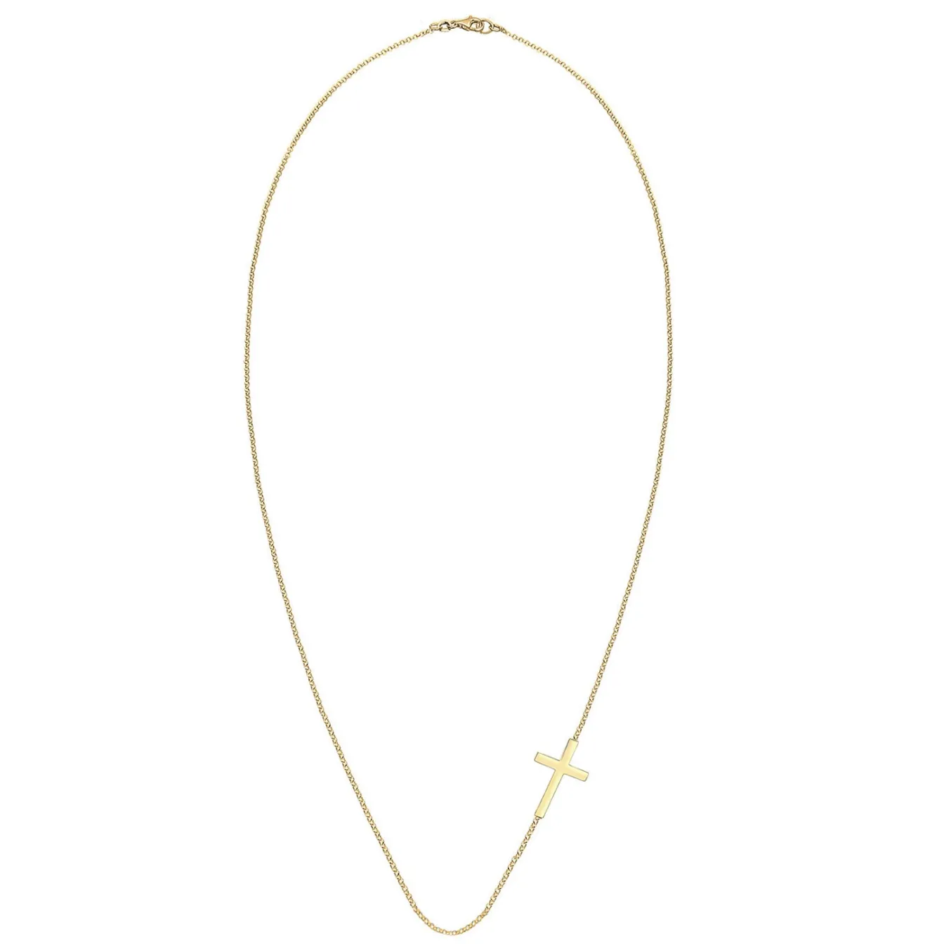 Elli "Glieder-Halskette Kreuz< Roségold|Symbol-schmuck