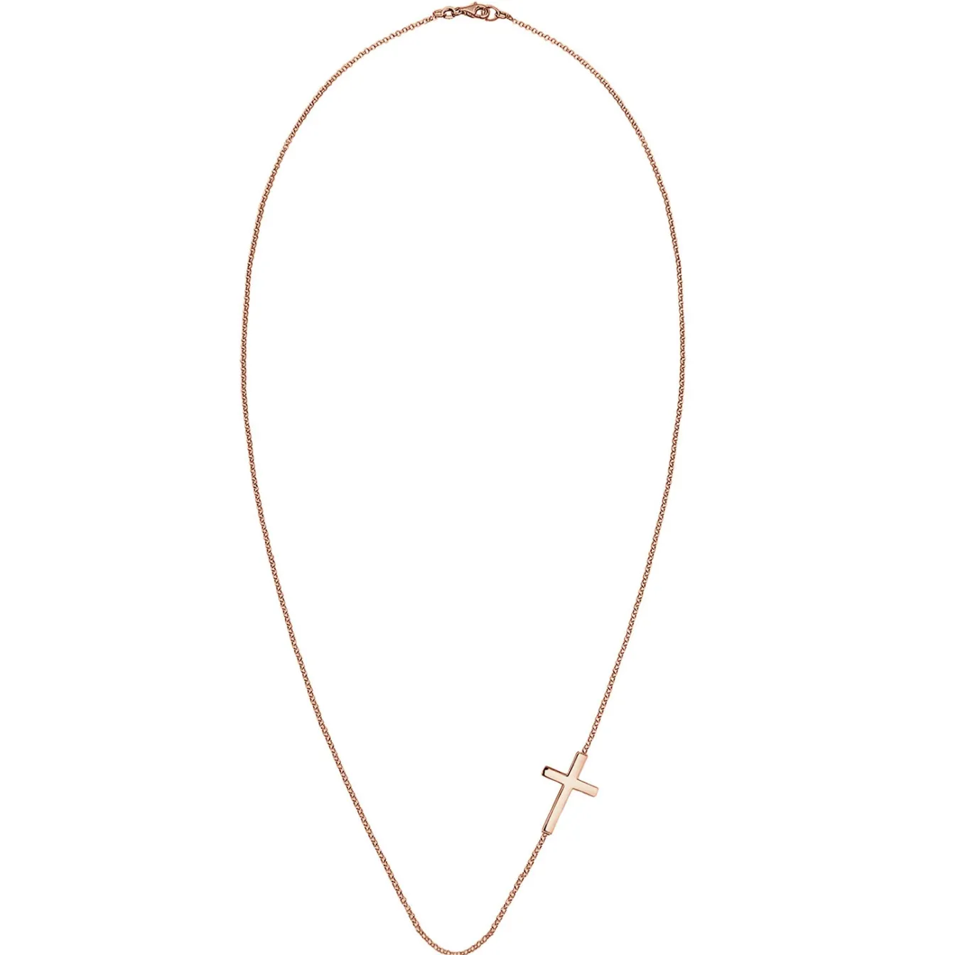 Elli "Glieder-Halskette Kreuz< Roségold|Symbol-schmuck
