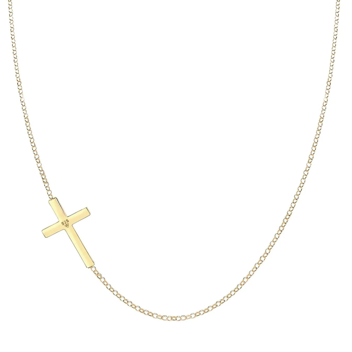 Elli "Glieder-Halskette Kreuz< Roségold|Symbol-schmuck