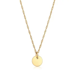 Elli "Glieder-Halskette Plättchen Coin< Silber|Roségold