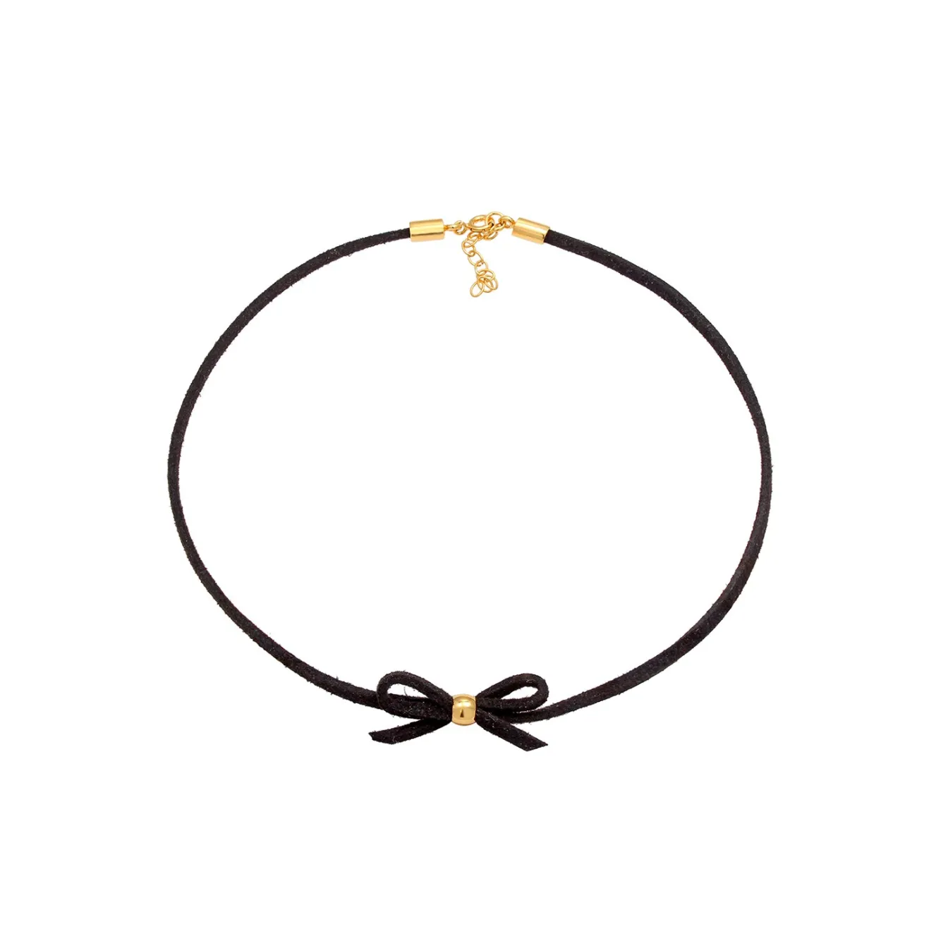 Elli "Glieder-Halskette Schleife | Kunstleder< Symbol-schmuck|Halsketten