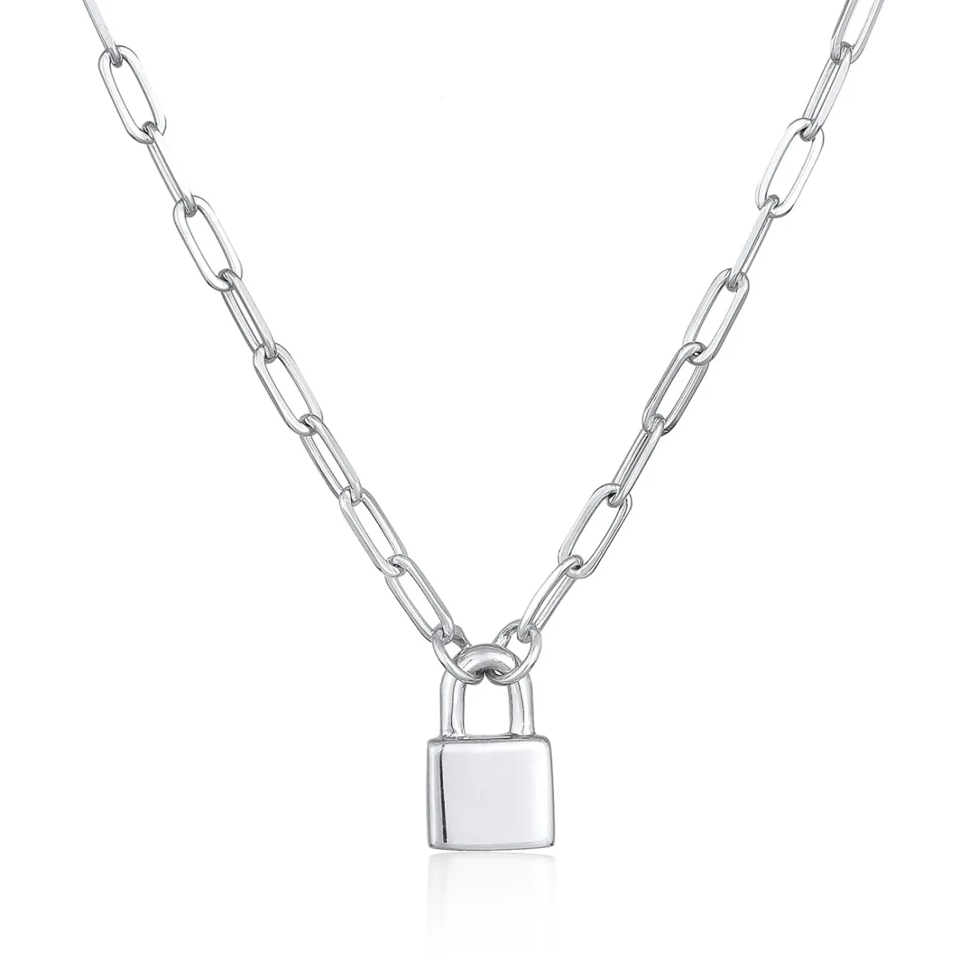 Elli "Gliederkette Schloss< Symbol-schmuck|Herz-schmuck