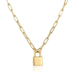Elli "Gliederkette Schloss< Symbol-schmuck|Herz-schmuck