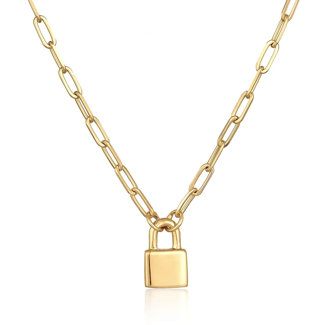 Elli "Gliederkette Schloss< Symbol-schmuck|Herz-schmuck