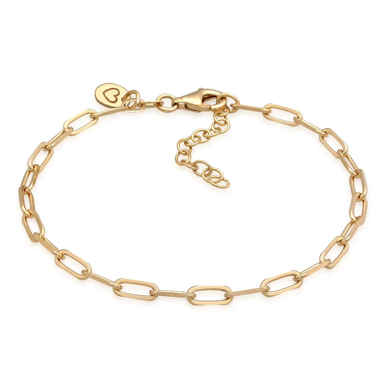 Elli "Glilederarmband Herz-Anhänger< Vergoldet|Symbol-schmuck